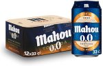 Mahou 0.0 Toast, Pack of 12 Cans x 33 cl, Refreshing Lager Beer, Light and Soft, Authentic Flavor, Beer 0.0% Vol Alcohol