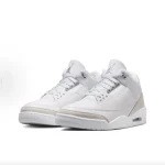 Nike Air Jordan 3 Zapatos casuales unisex Parte superior de cuero clásico y comodidad acolchada para el estilo callejero cotidiano CT8532-111