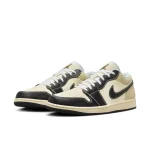 Nike Men's Air Jordan 1 Low Retro Basketball Sneakers HQ3437-101 Low-top Cushioning Lightweight Grip Retro Casual Sports Shoes - Image 2