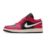 Nike (Nike) Women's Shoes Air Jordan Aj1 Black and Red Sports Basketball Casual Shoes Sneakers Dc0774-605