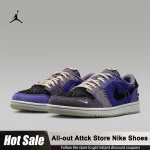 Jordan Air Jordan 1 Low Nike Men's AJ1 Low-Top Retro Fabric Forward Sneakers Basketball Shoes IH2309-500 - Image 2